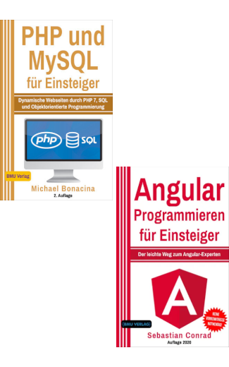 PHP und MySQL für Einsteiger + Angular Programmieren für Einsteiger (Hardcover)
